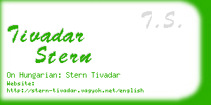 tivadar stern business card